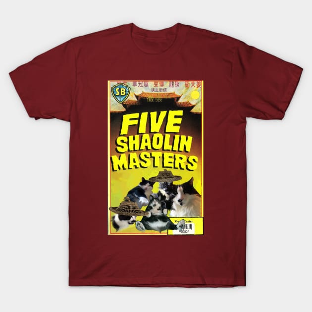 Five Shaolin Masters T-Shirt by TenomonMalke